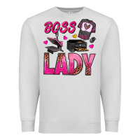 Dove Grey boss lady Premium Sweatshirt - texasbilliewilder