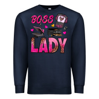 Navy boss lady Premium Sweatshirt - texasbilliewilder