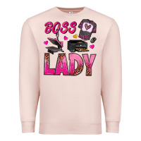 Pale Pink boss lady Premium Sweatshirt - texasbilliewilder