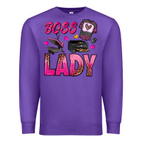 Purple boss lady Premium Sweatshirt - texasbilliewilder