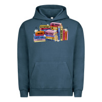 Pigment Midnight Navy book tropes Urban Hoodie - Artiststas