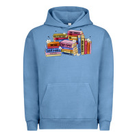 Pigment Pebble Blue book tropes Urban Hoodie - Artiststas