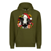 Army Green christmas holstein Premium Hoodie - JahusDesignShop