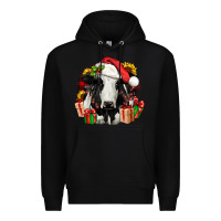 Black christmas holstein Premium Hoodie - JahusDesignShop