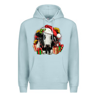 Blue Mist christmas holstein Premium Hoodie - JahusDesignShop