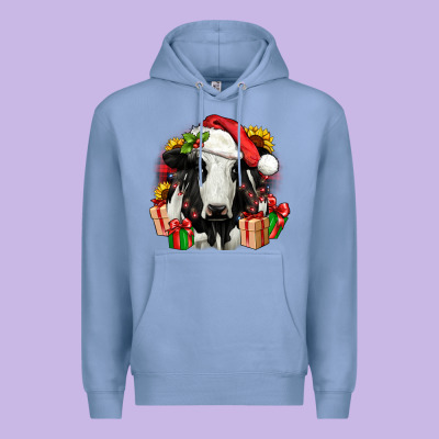 Christmas Holstein Premium Hoodie Designed By Jahusdesignshop