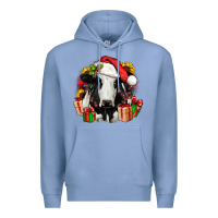 Colony Blue christmas holstein Premium Hoodie - JahusDesignShop
