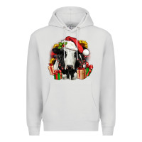 Dove Grey christmas holstein Premium Hoodie - JahusDesignShop