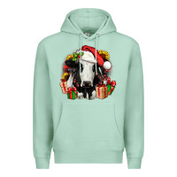 Seafoam christmas holstein Premium Hoodie - JahusDesignShop