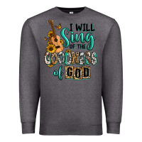 Charcoal Heather i will sing of the goodness of god Premium Sweatshirt - RanaPortraitStore