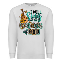 Dove Grey i will sing of the goodness of god Premium Sweatshirt - RanaPortraitStore