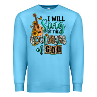 Ocean Blue i will sing of the goodness of god Premium Sweatshirt - RanaPortraitStore