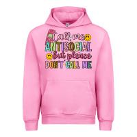 Fuchsia Pink call me antisocial but please don't call me Urban Hoodie - Artiststas