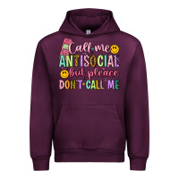 Mauve Wine call me antisocial but please don't call me Urban Hoodie - Artiststas