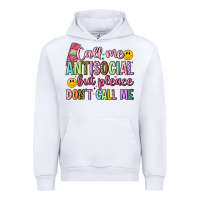 White call me antisocial but please don't call me Urban Hoodie - Artiststas