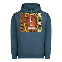 Pigment Midnight Navy football leopard cowhide sunflower Urban Hoodie - JahusDesignShop