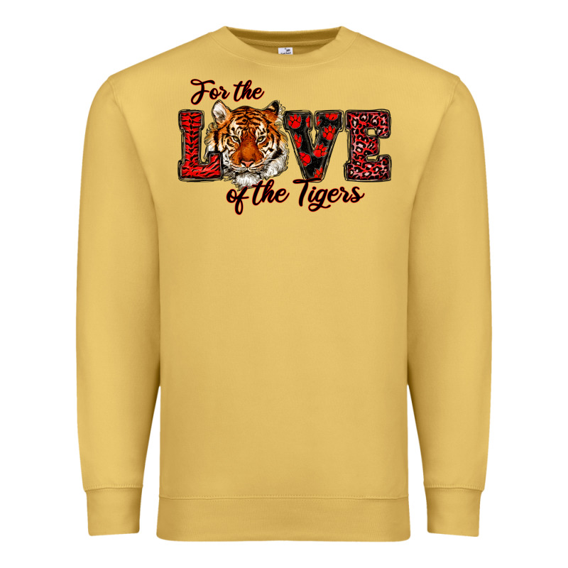 For The Love Of The Tigers Red Premium Sweatshirt by RanaPortraitStore | Teevron