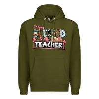 Army Green blessed teacher Premium Hoodie - AdoDesignShop
