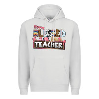 Dove Grey blessed teacher Premium Hoodie - AdoDesignShop