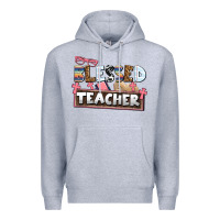 Heather Grey blessed teacher Premium Hoodie - AdoDesignShop