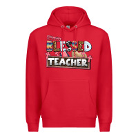 Red blessed teacher Premium Hoodie - AdoDesignShop