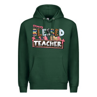 Sports Green blessed teacher Premium Hoodie - AdoDesignShop