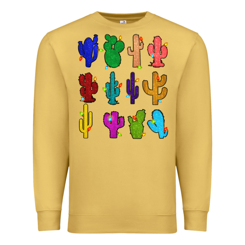 Christmas Glitter Cactus Premium Sweatshirt by Zillion Design Studio | Teevron