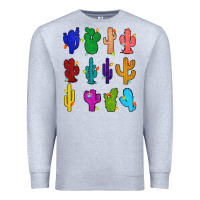 Heather Grey christmas glitter cactus Premium Sweatshirt - Zillion Design Studio