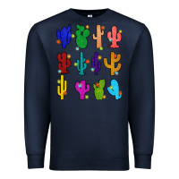 Navy christmas glitter cactus Premium Sweatshirt - Zillion Design Studio