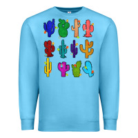 Ocean Blue christmas glitter cactus Premium Sweatshirt - Zillion Design Studio