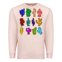 Pale Pink christmas glitter cactus Premium Sweatshirt - Zillion Design Studio