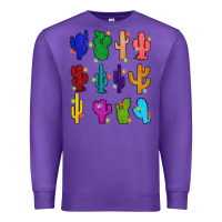 Purple christmas glitter cactus Premium Sweatshirt - Zillion Design Studio
