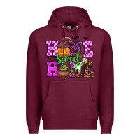 Burgundy halloween home sweet home Premium Hoodie - AdoDesignShop
