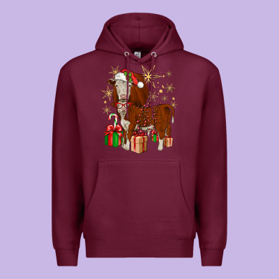 Christmas Hereford Premium Hoodie Designed By Jahusdesignshop