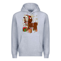 Heather Grey christmas hereford Premium Hoodie - JahusDesignShop
