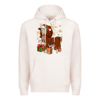 Pale Pink christmas hereford Premium Hoodie - JahusDesignShop