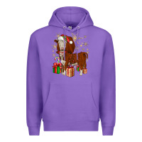 Purple christmas hereford Premium Hoodie - JahusDesignShop
