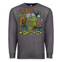 Charcoal Heather camp more worry less Premium Sweatshirt - texasbilliewilder