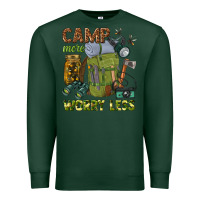Sports Green camp more worry less Premium Sweatshirt - texasbilliewilder