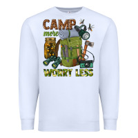 White camp more worry less Premium Sweatshirt - texasbilliewilder
