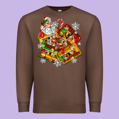 Christmas Cassette Tapes Premium Sweatshirt Designed By Zillion Design Studio