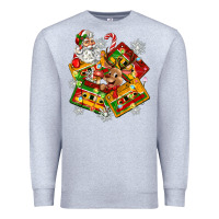 Heather Grey christmas cassette tapes Premium Sweatshirt - Zillion Design Studio