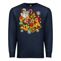Navy christmas cassette tapes Premium Sweatshirt - Zillion Design Studio