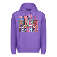 Purple sped teacher Premium Hoodie - AdoDesignShop