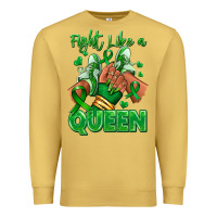 Antique Gold green ribbon liver cancer afro girl sneakers Premium Sweatshirt - RanaPortraitStore