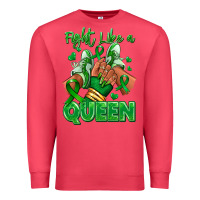 Cardinal green ribbon liver cancer afro girl sneakers Premium Sweatshirt - RanaPortraitStore