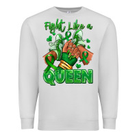 Dove Grey green ribbon liver cancer afro girl sneakers Premium Sweatshirt - RanaPortraitStore