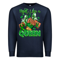 Navy green ribbon liver cancer afro girl sneakers Premium Sweatshirt - RanaPortraitStore
