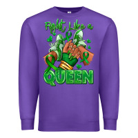 Purple green ribbon liver cancer afro girl sneakers Premium Sweatshirt - RanaPortraitStore