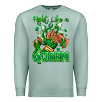 Seafoam green ribbon liver cancer afro girl sneakers Premium Sweatshirt - RanaPortraitStore